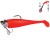 Halibut Shad with jig head Japanese red