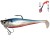 Halibut Shad with jighead dot blue-red